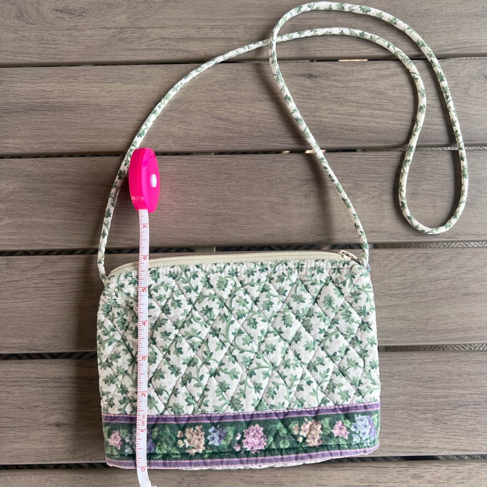 Rare Vintage VERA BRADLEY Green Lilac Time 1997 Elite Petite Shoulder Bag - Picture 6 of 11